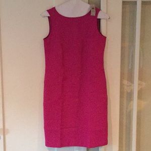 Raspberry sleeveless sheath dress